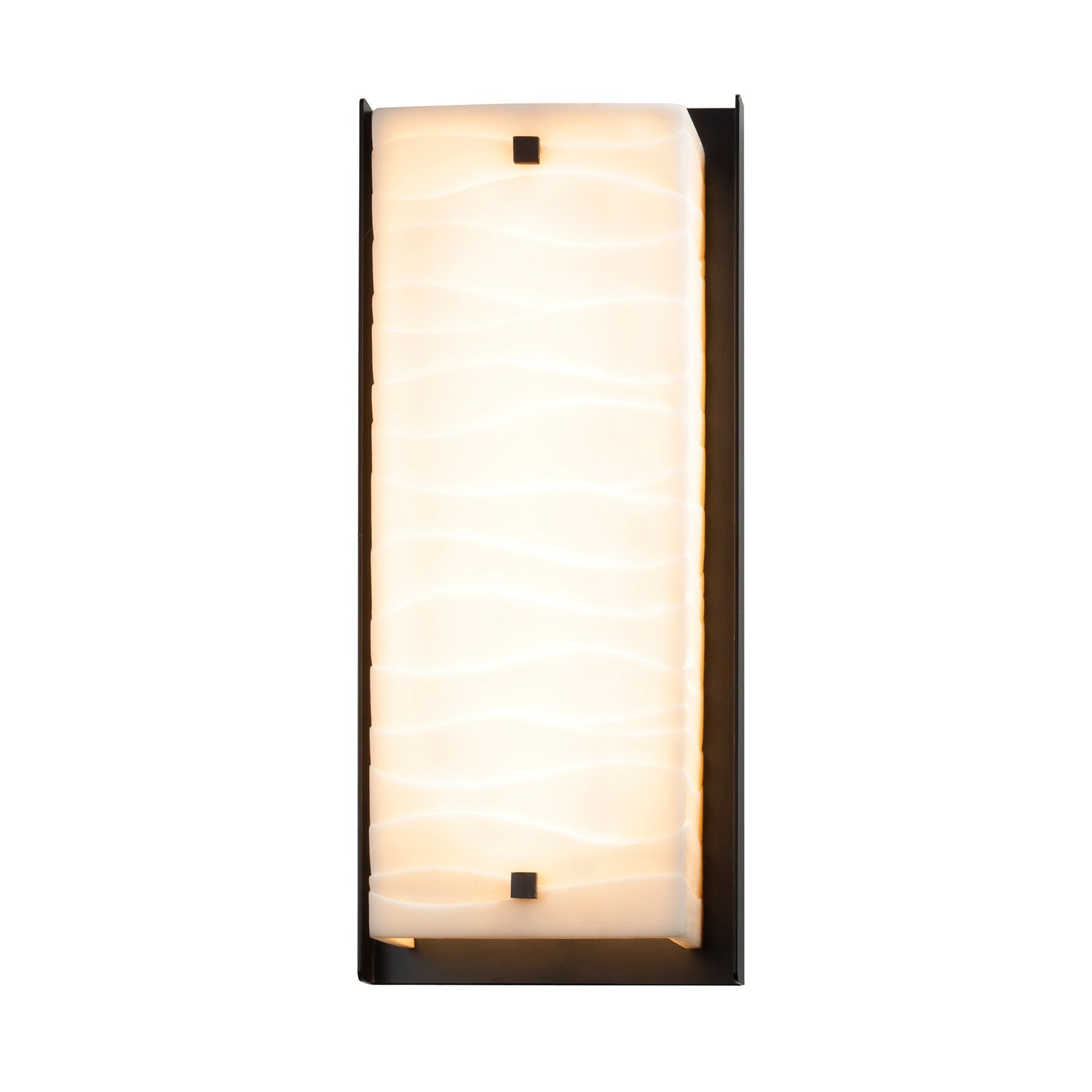 Justice Designs - PNA-7652W-WAVE-MBLK - LED Outdoor Wall Sconce - Porcelina - Matte Black