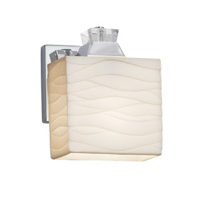 Justice Designs - PNA-8471-55-WAVE-CROM-LED1-700 - LED Wall Sconce - Porcelina - Polished Chrome