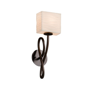 Justice Designs - PNA-8911-55-WAVE-DBRZ - One Light Wall Sconce - Porcelina - Dark Bronze