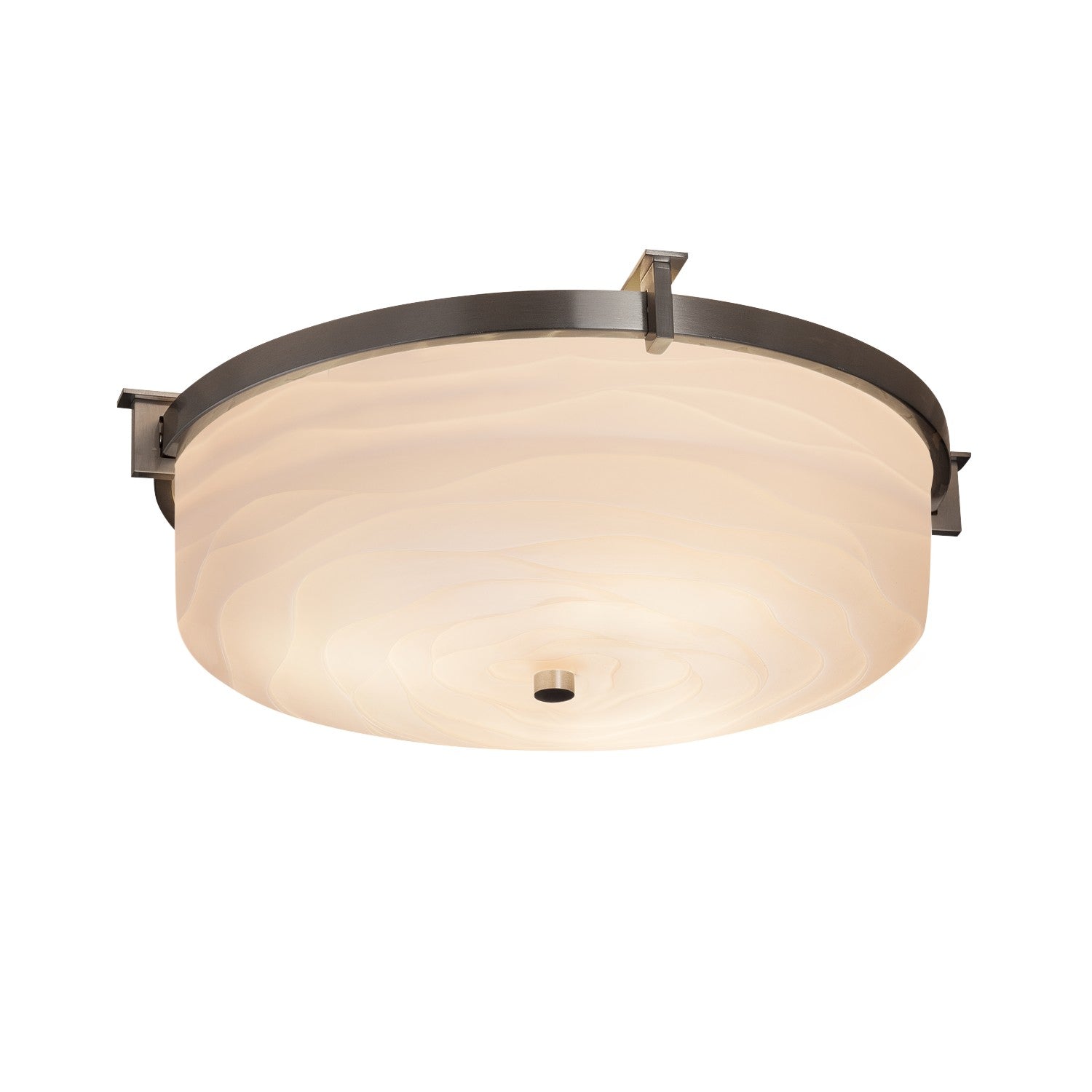 Justice Designs - PNA-8985-WAVE-NCKL-LED2-1400 - LED Flush-Mount - Porcelina - Brushed Nickel