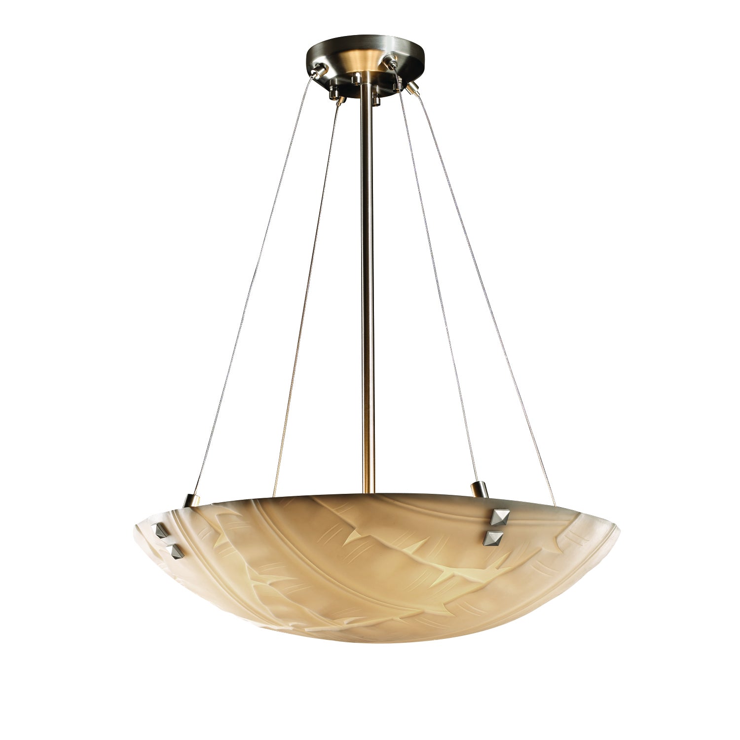 Justice Designs - PNA-9662-35-BANL-NCKL-F3-LED5-5000 - LED Pendant - Porcelina - Brushed Nickel