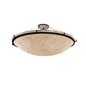 Justice Designs - PNA-9687-35-BMBO-DBRZ - Eight Light Semi-Flush Mount - Porcelina - Dark Bronze