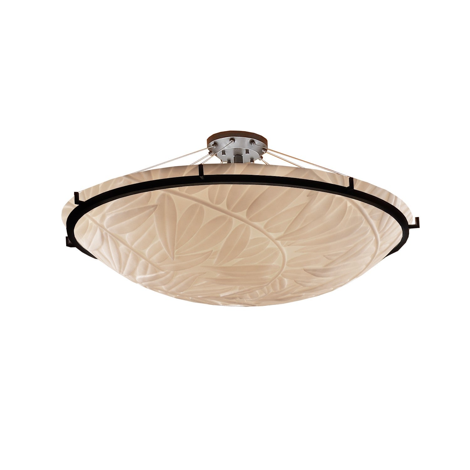 Justice Designs - PNA-9687-35-BMBO-DBRZ-LED6-6000 - LED Semi-Flush Mount - Porcelina - Dark Bronze