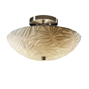 Justice Designs - PNA-9690-35-BMBO-NCKL-LED2-2000 - LED Semi-Flush Mount - Porcelina - Brushed Nickel