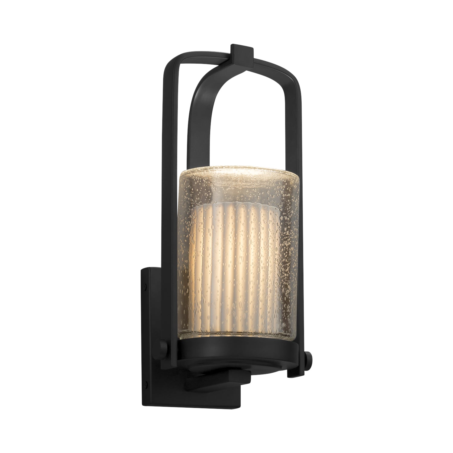 Justice Designs - POR-7581W-10-PLET-MBLK-LED1-700 - LED Outdoor Wall Sconce - Limoges - Matte Black