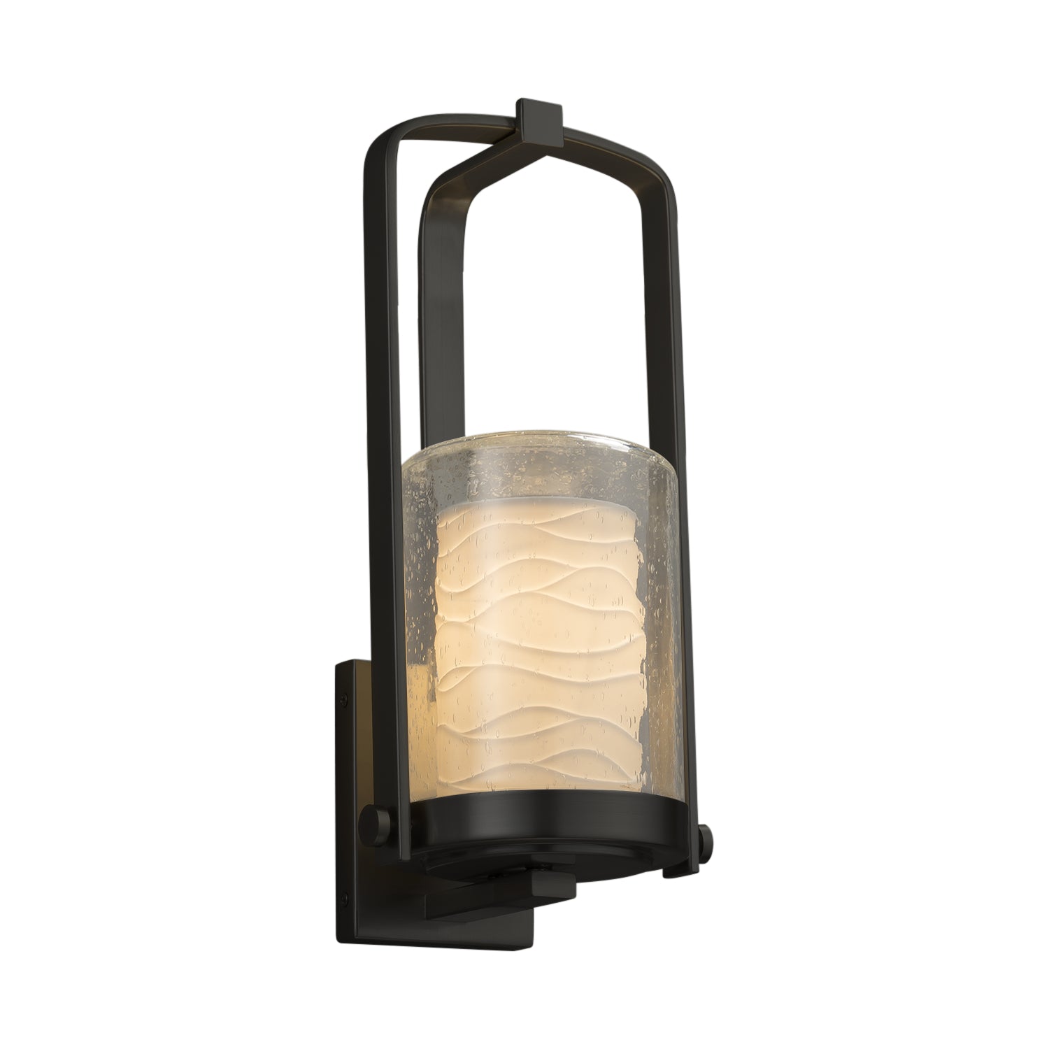 Justice Designs - POR-7581W-10-WAVE-MBLK-LED1-700 - LED Outdoor Wall Sconce - Limoges - Matte Black