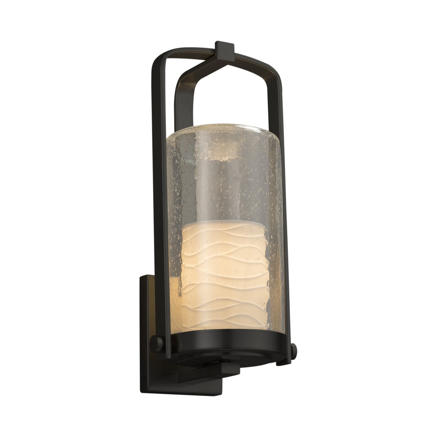 Justice Designs - POR-7584W-10-WAVE-MBLK-LED1-700 - LED Outdoor Wall Sconce - Limoges - Matte Black