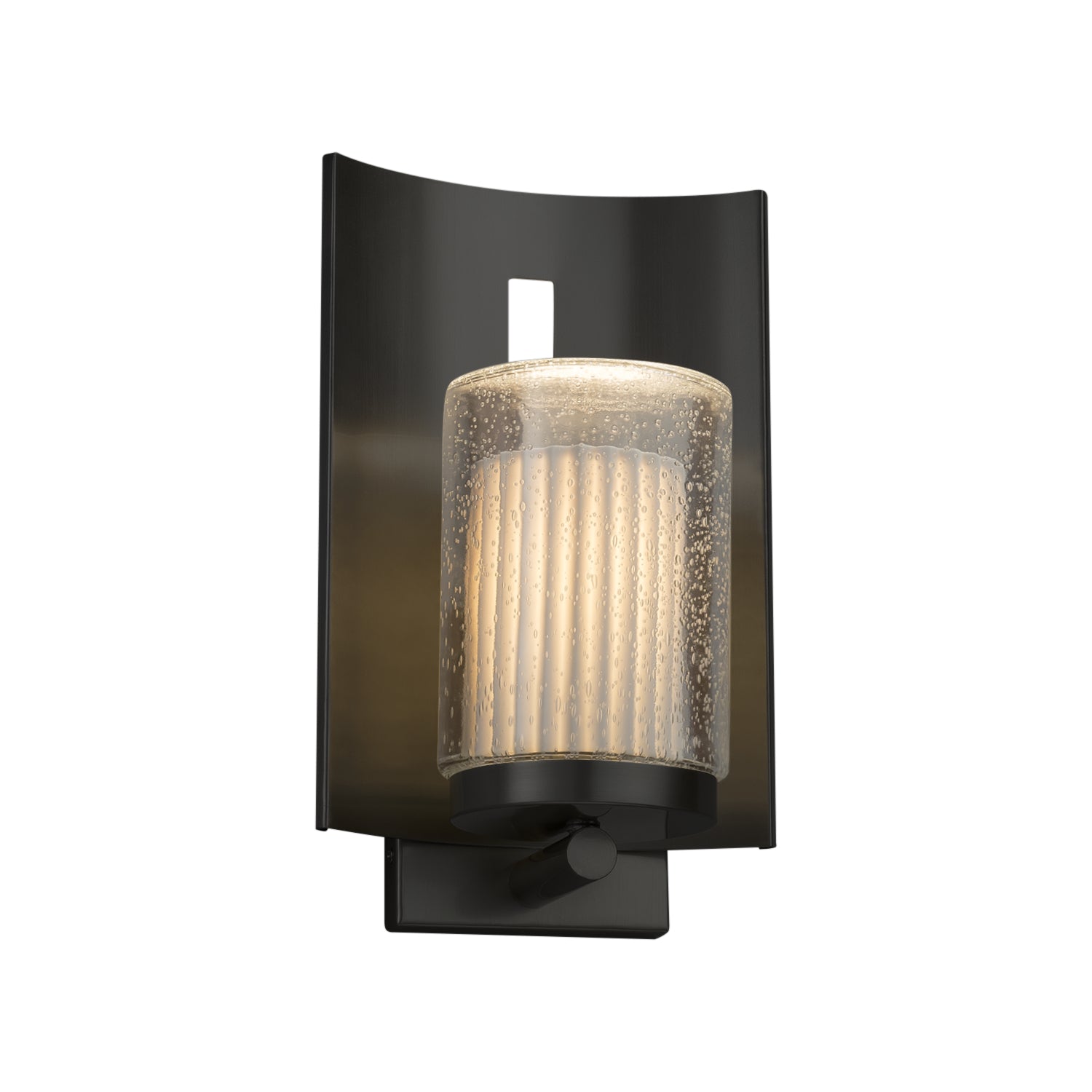 Justice Designs - POR-7591W-10-PLET-MBLK-LED1-700 - LED Outdoor Wall Sconce - Limoges - Matte Black