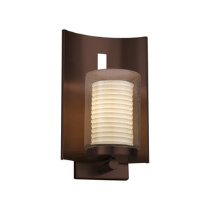 Justice Designs - POR-7591W-10-SAWT-DBRZ-LED1-700 - LED Outdoor Wall Sconce - Limoges - Dark Bronze