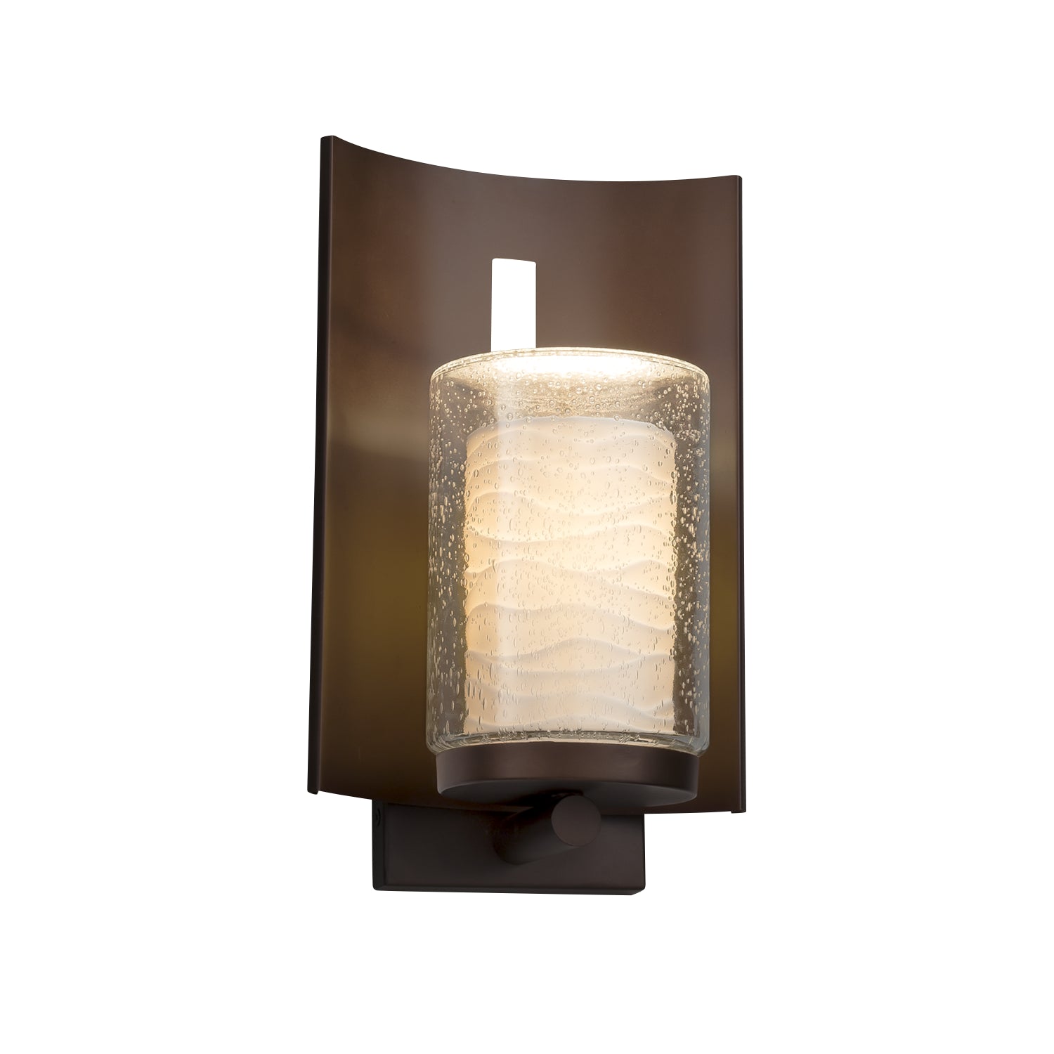 Justice Designs - POR-7591W-10-WAVE-DBRZ-LED1-700 - LED Outdoor Wall Sconce - Limoges - Dark Bronze