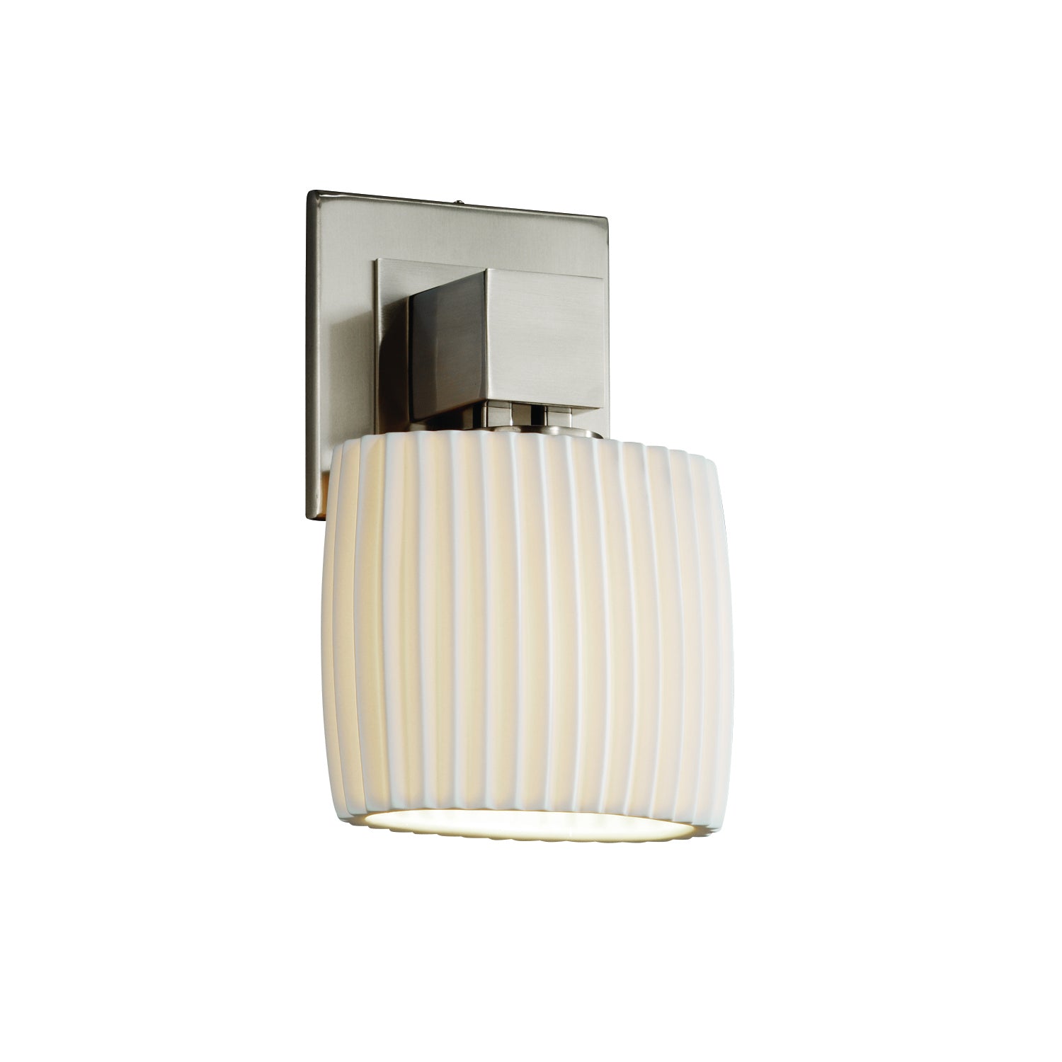 Justice Designs - POR-8707-30-PLET-NCKL-LED1-700 - LED Wall Sconce - Limoges - Brushed Nickel