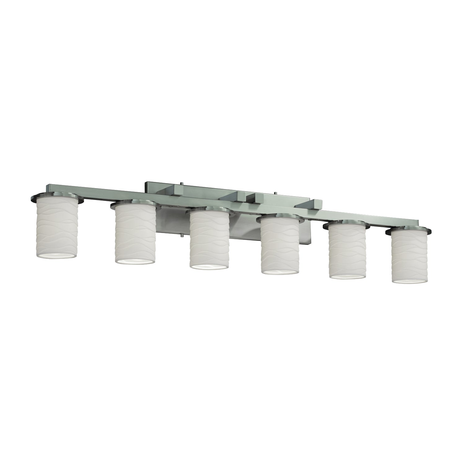 Justice Designs - POR-8786-10-WAVE-NCKL-LED6-4200 - LED Bath Bar - Limoges - Brushed Nickel