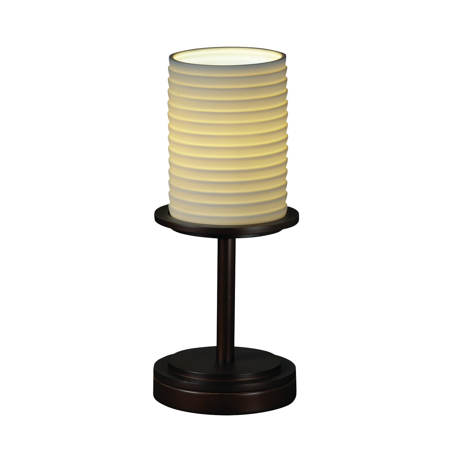 Justice Designs - POR-8798-10-SAWT-DBRZ-LED1-700 - LED Table Lamp - Limoges - Dark Bronze