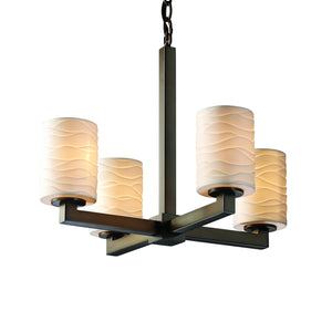 Justice Designs - POR-8829-10-WAVE-DBRZ-LED4-2800 - LED Chandelier - Limoges - Dark Bronze