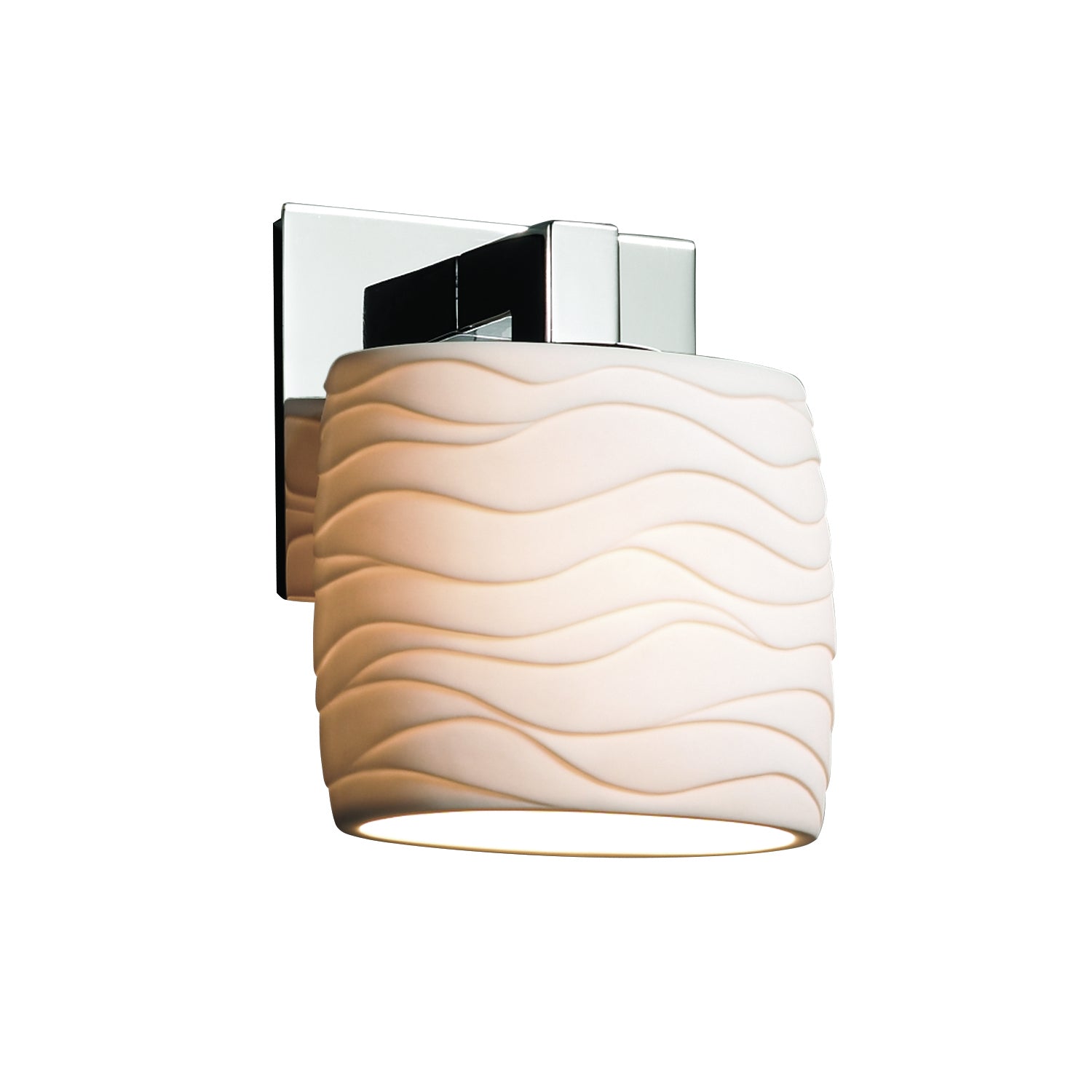 Justice Designs - POR-8931-30-WAVE-CROM-LED1-700 - LED Wall Sconce - Limoges - Polished Chrome