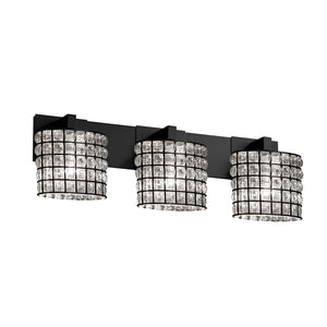 Justice Designs - WGL-8923-30-GRCB-MBLK-LED3-2100 - LED Bath Bar - Wire Glass - Matte Black