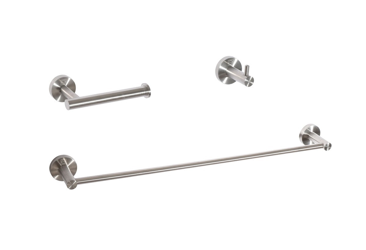 Elegant Lighting - HWB-11S3HBNK - 3-Piece Bathroom Hardware Set - Freya - Brushed Nickel