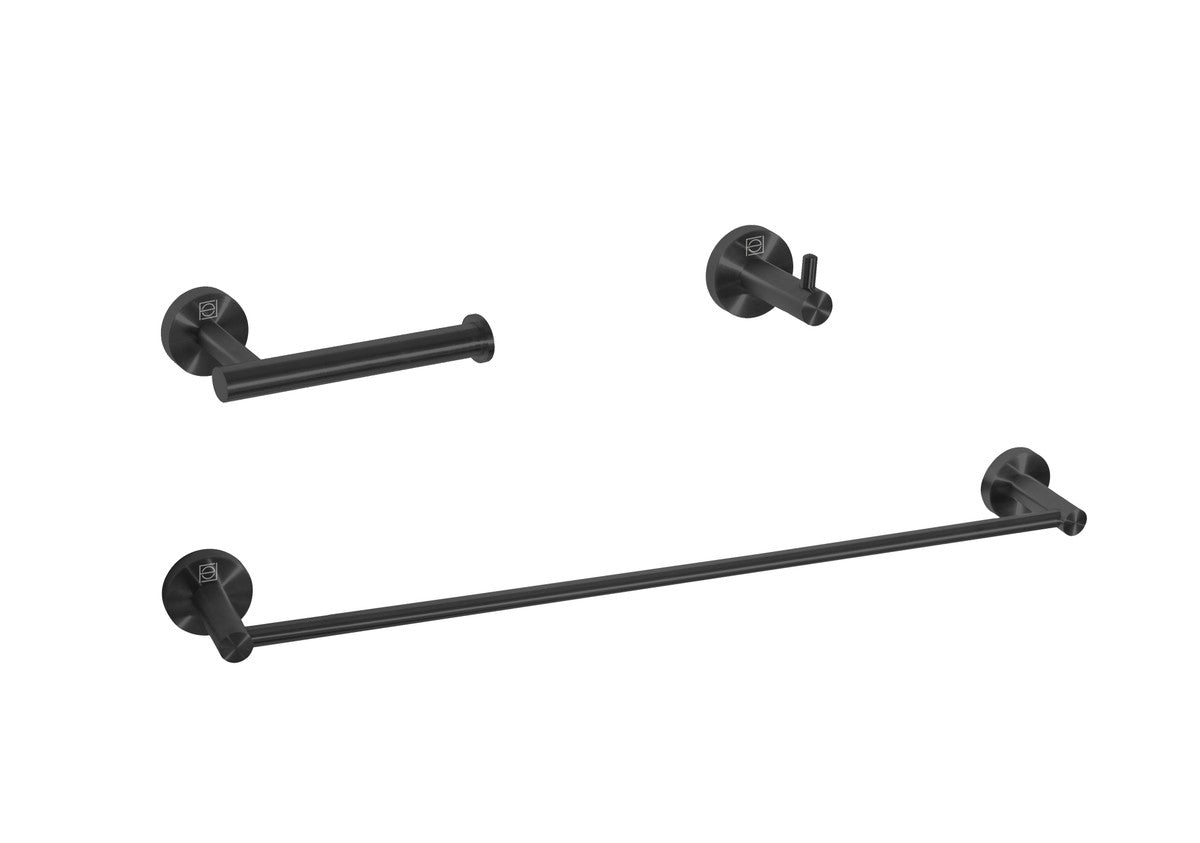 Elegant Lighting - HWB-11S3HMBK - 3-Piece Bathroom Hardware Set - Freya - Matte Black