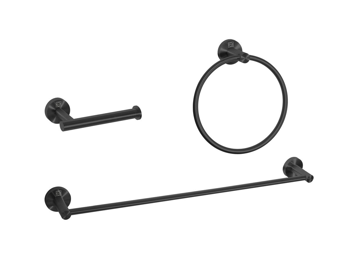 Elegant Lighting - HWB-11S3RMBK - 3-Piece Bathroom Hardware Set - Alma - Matte Black