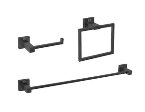 Elegant Lighting - HWB-12S3RMBK - 3-Piece Bathroom Hardware Set - Isla - Matte Black