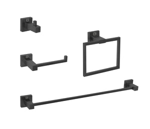 Elegant Lighting - HWB-12S4MBK - 4-Piece Bathroom Hardware Set - Isla - Matte Black