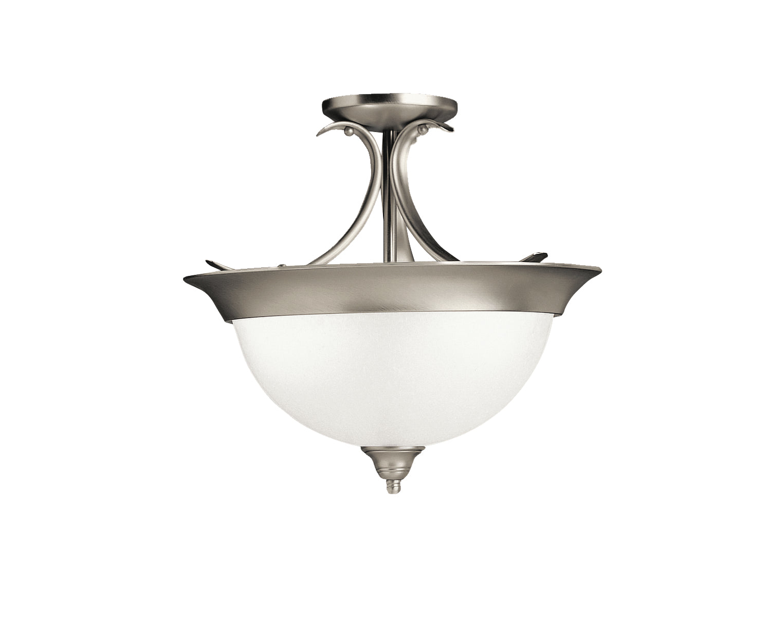 Kichler - 3623NI - Three Light Semi Flush Mount - Dover - Brushed Nickel