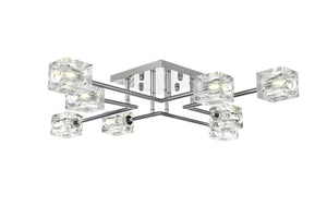 Elegant Lighting - LD920F32C - Eight Light Flush Mount - Lyra - Chrome