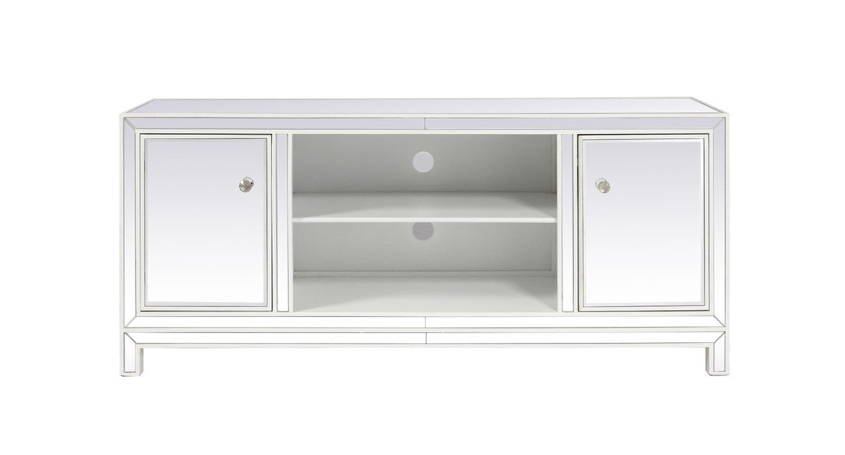 Elegant Lighting - MF701WH - TV Stand - Reflexion - White