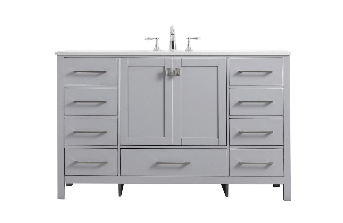 Elegant Lighting - VF18854GR - SIngle Bathroom Vanity - Irene - Grey