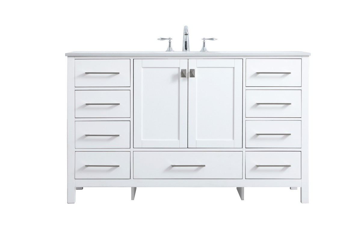 Elegant Lighting - VF18854WH - SIngle Bathroom Vanity - Irene - White