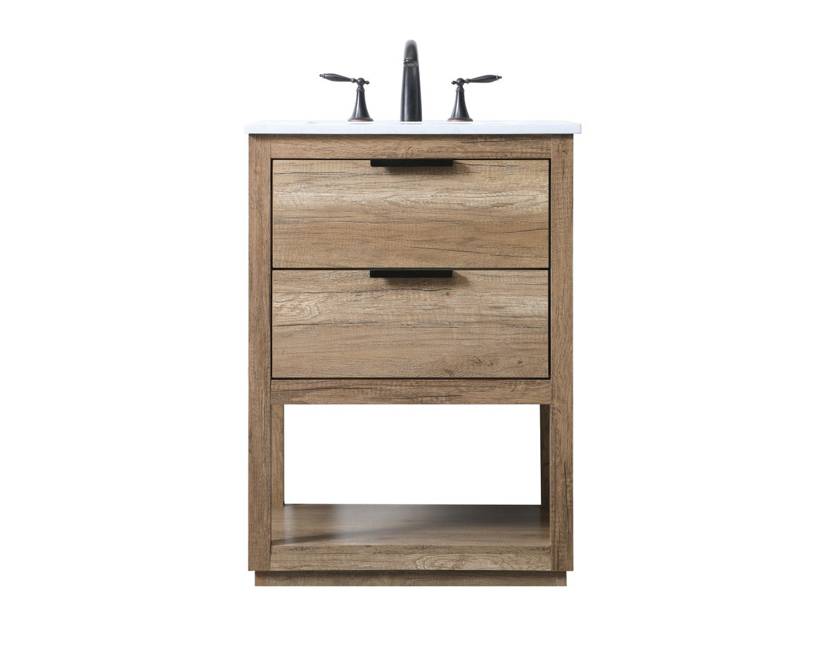 Elegant Lighting - VF19224NT - SIngle Bathroom Vanity - Larkin - Natural Oak