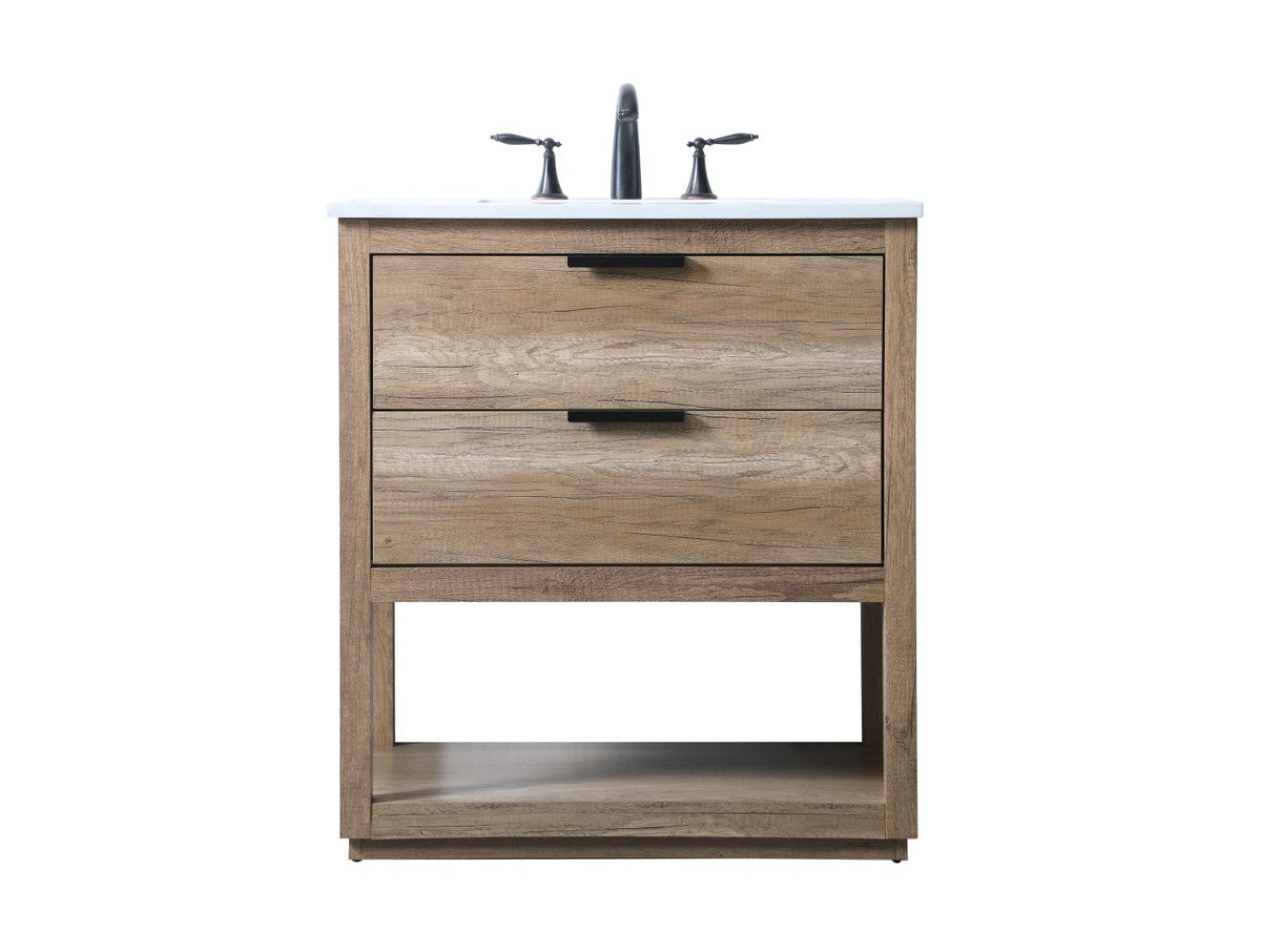 Elegant Lighting - VF19230NT - SIngle Bathroom Vanity - Larkin - Natural Oak