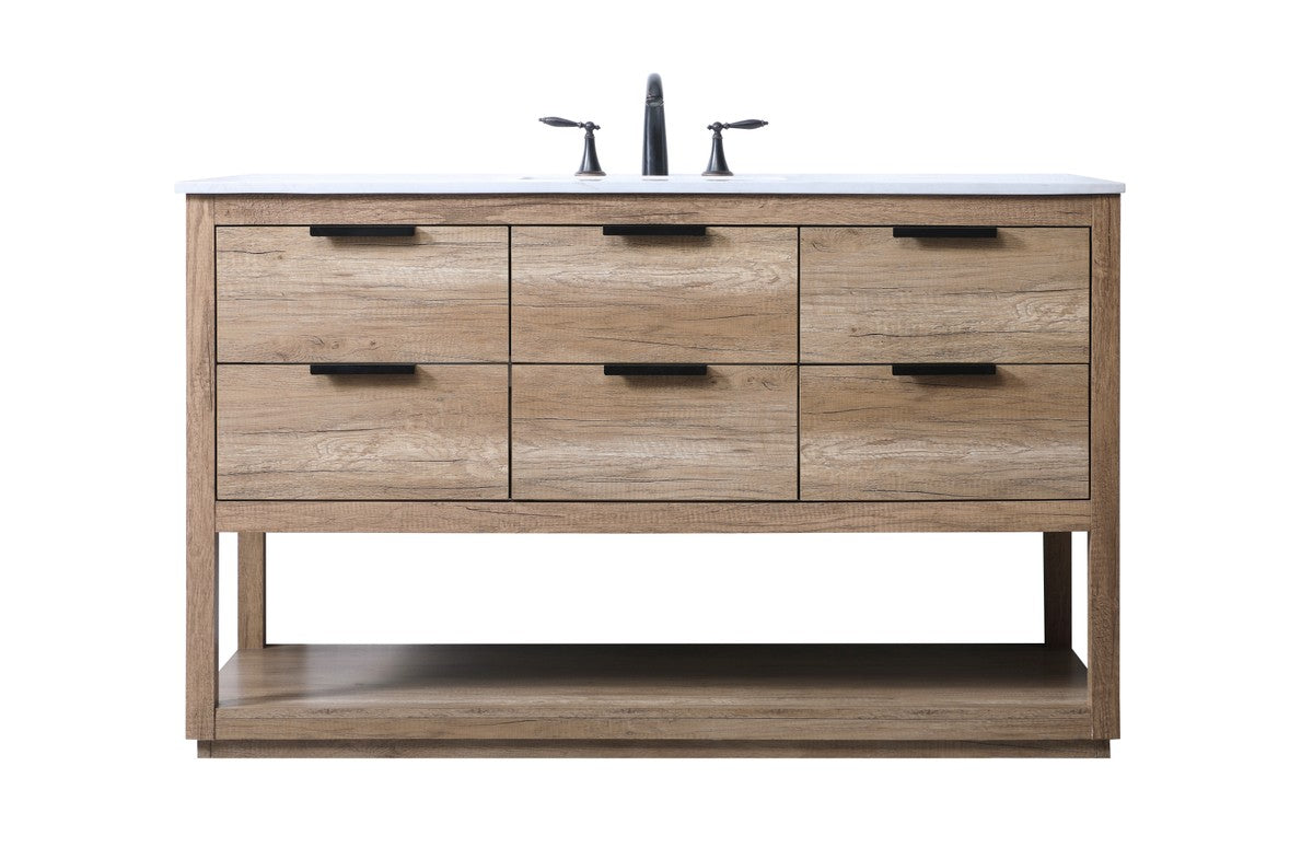 Elegant Lighting - VF19254NT - SIngle Bathroom Vanity - Larkin - Natural Oak