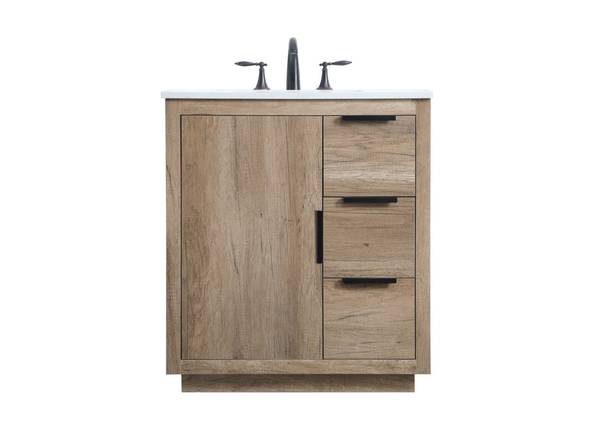 Elegant Lighting - VF19430NT - SIngle Bathroom Vanity - Blake - Natural Oak