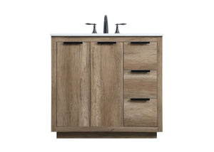 Elegant Lighting - VF19436NT - SIngle Bathroom Vanity - Blake - Natural Oak