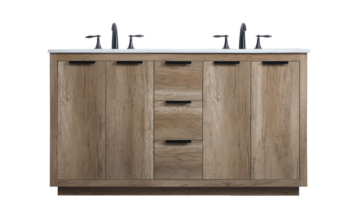 Elegant Lighting - VF19460DNT - Double Bathroom Vanity - Blake - Natural Oak