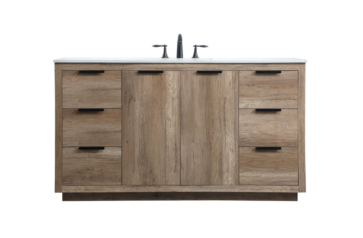 Elegant Lighting - VF19460NT - SIngle Bathroom Vanity - Blake - Natural Oak