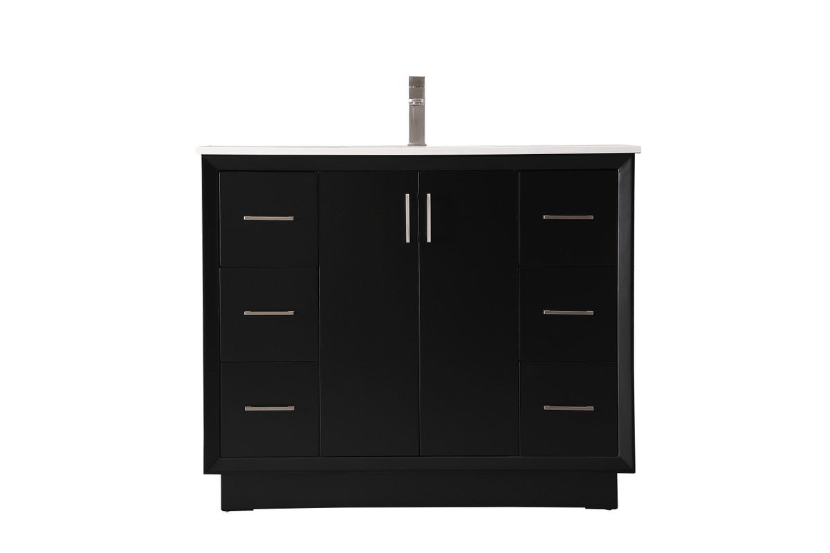 Elegant Lighting - VF19642BK - SIngle Bathroom Vanity - Hayes - Black