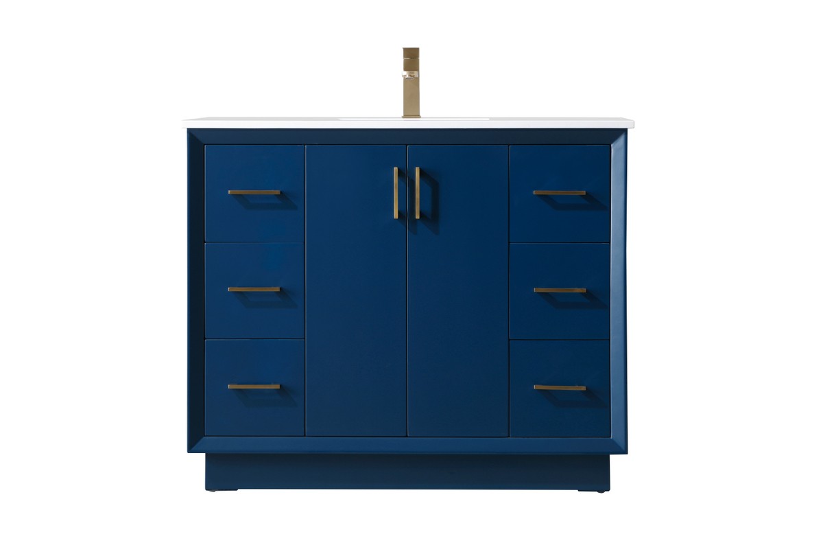 Elegant Lighting - VF19642BL - SIngle Bathroom Vanity - Hayes - Blue