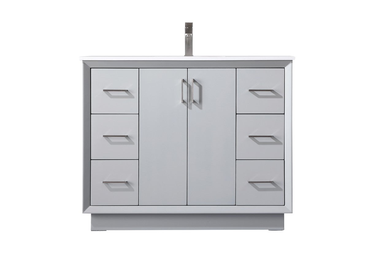 Elegant Lighting - VF19642GR - SIngle Bathroom Vanity - Hayes - Grey