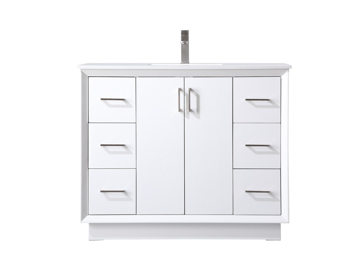 Elegant Lighting - VF19642WH - SIngle Bathroom Vanity - Hayes - White