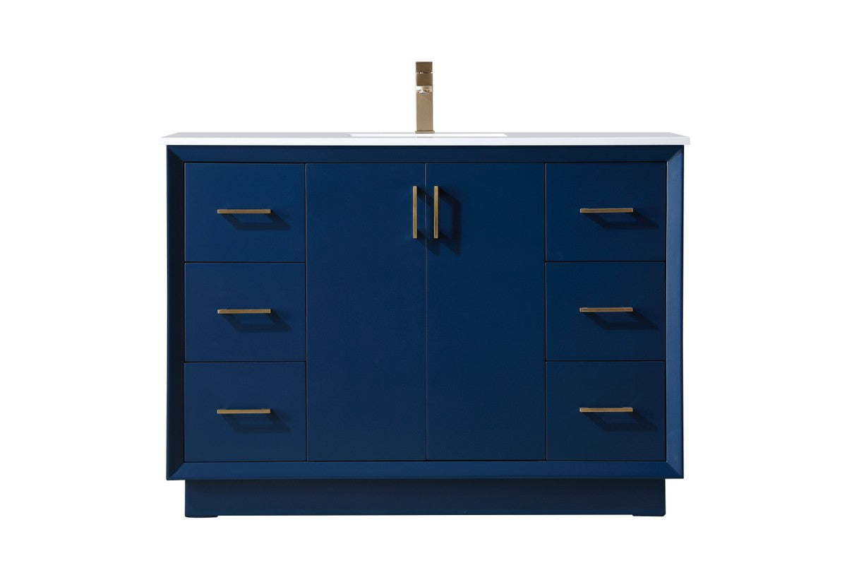 Elegant Lighting - VF19648BL - SIngle Bathroom Vanity - Hayes - Blue