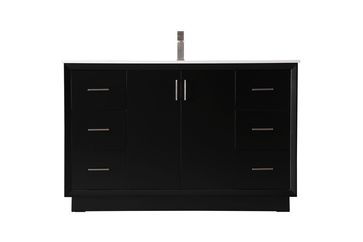 Elegant Lighting - VF19654BK - SIngle Bathroom Vanity - Hayes - Black