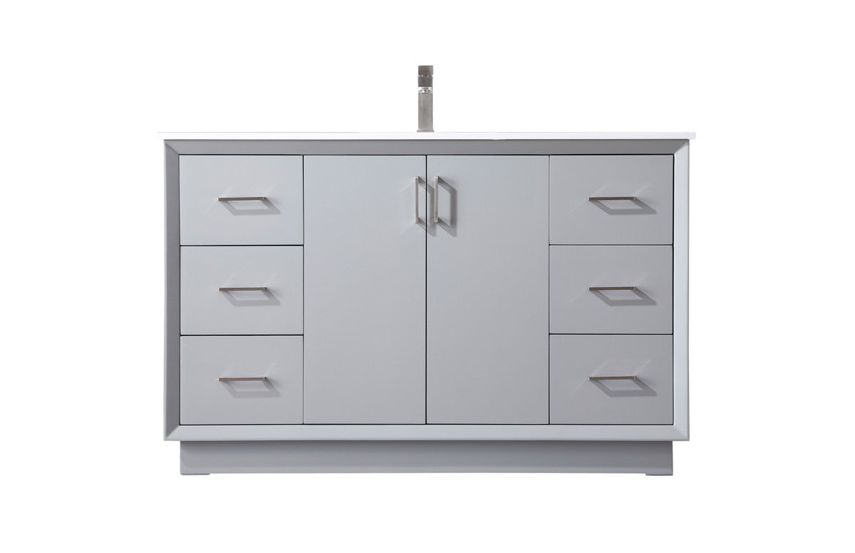 Elegant Lighting - VF19654GR - SIngle Bathroom Vanity - Hayes - Grey