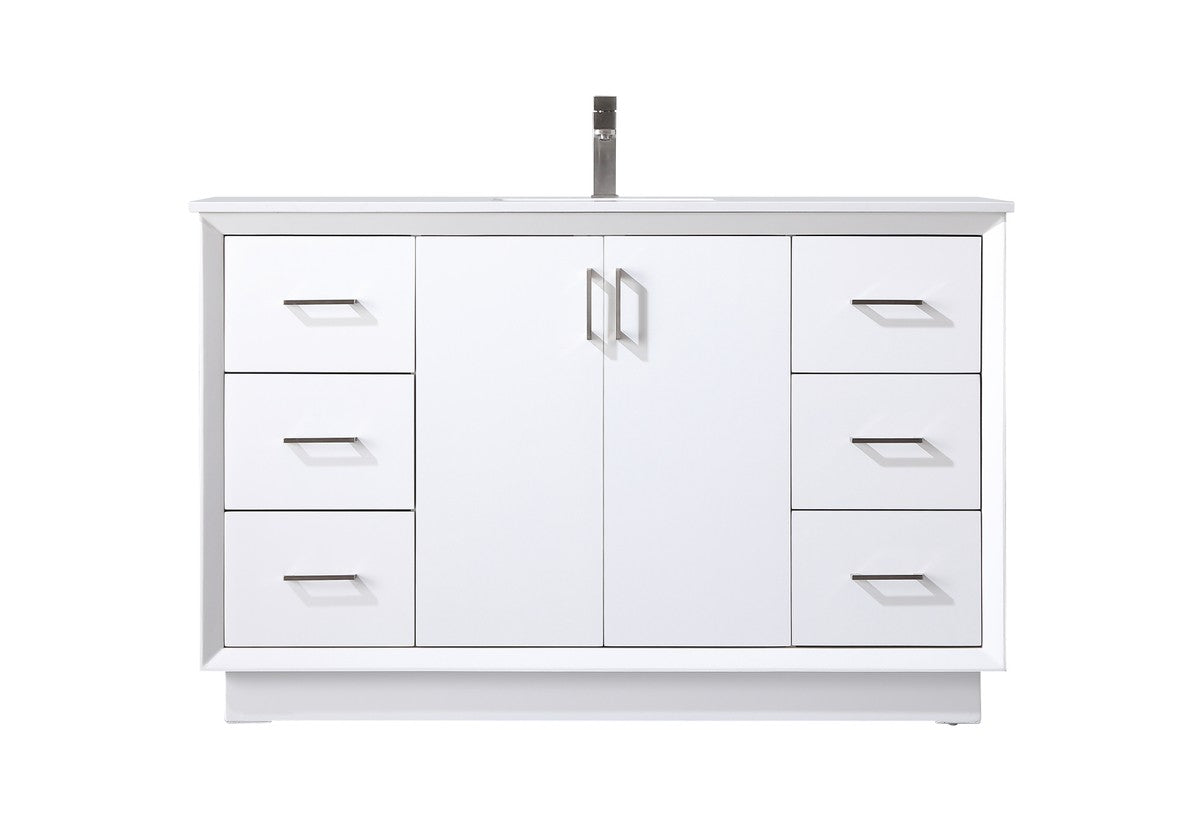 Elegant Lighting - VF19654WH - SIngle Bathroom Vanity - Hayes - White