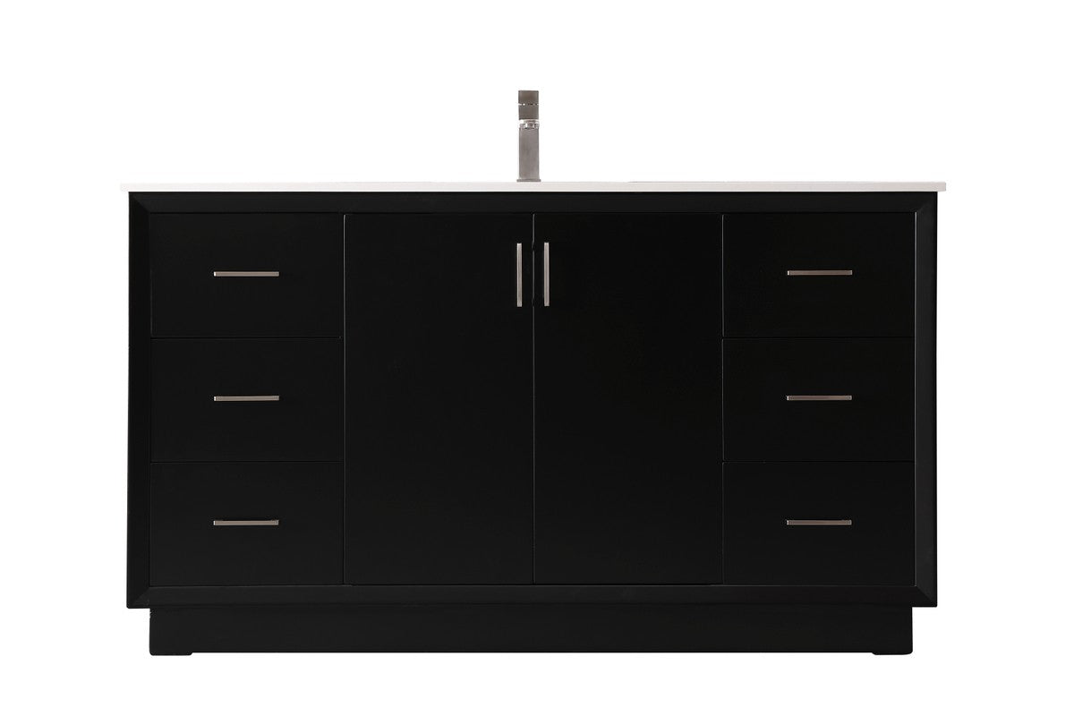 Elegant Lighting - VF19660BK - SIngle Bathroom Vanity - Hayes - Black