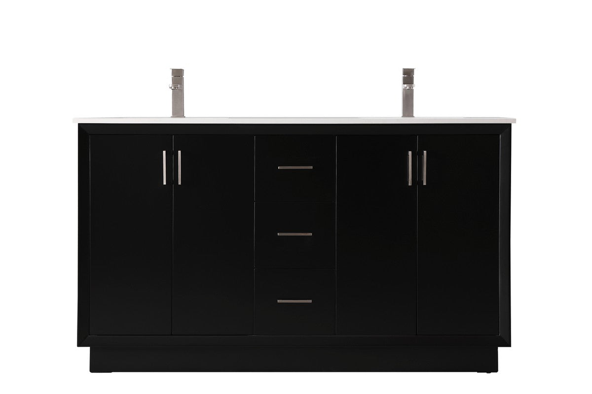 Elegant Lighting - VF19660DBK - Double Bathroom Vanity - Hayes - Black