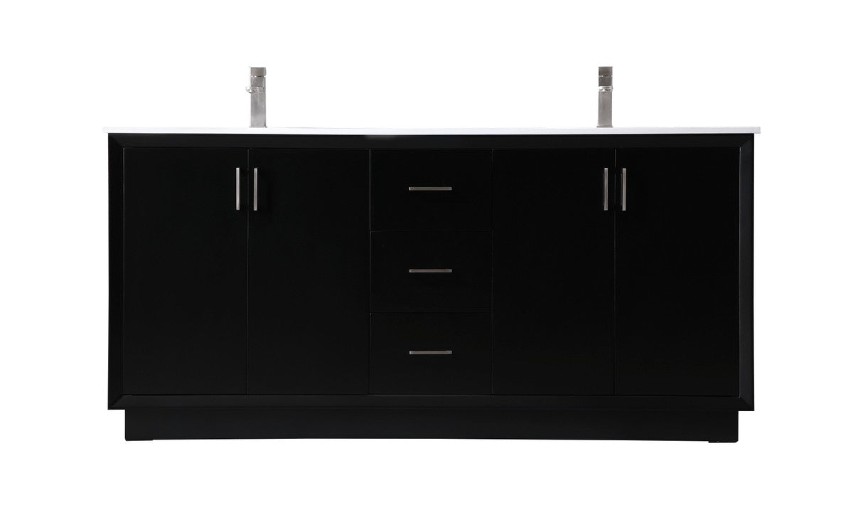 Elegant Lighting - VF19672DBK - Double Bathroom Vanity - Hayes - Black