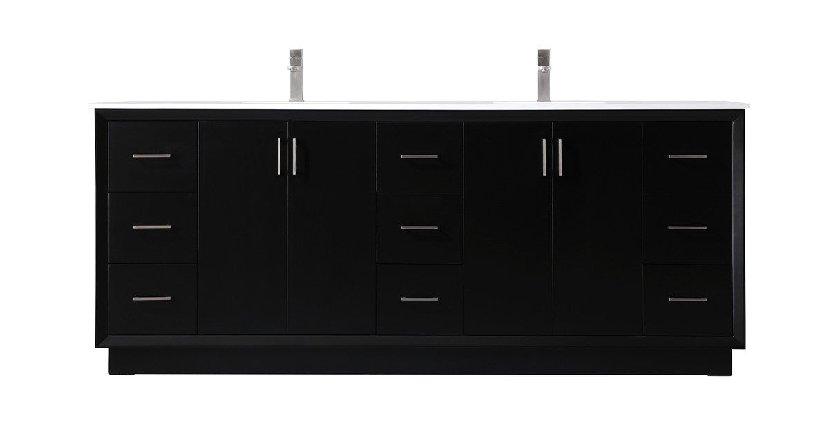 Elegant Lighting - VF19684DBK - Double Bathroom Vanity - Hayes - Black