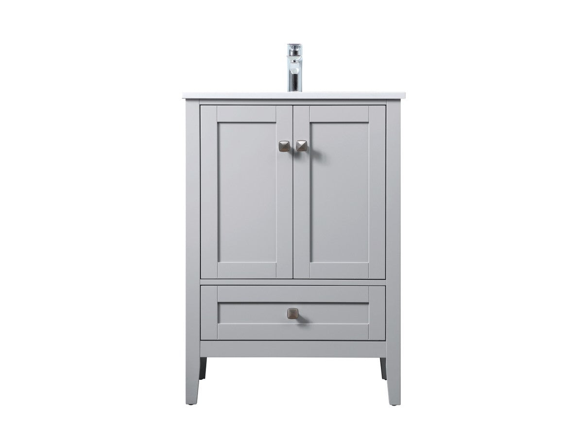 Elegant Lighting - VF21124GR - SIngle Bathroom Vanity - Hamilton - Grey